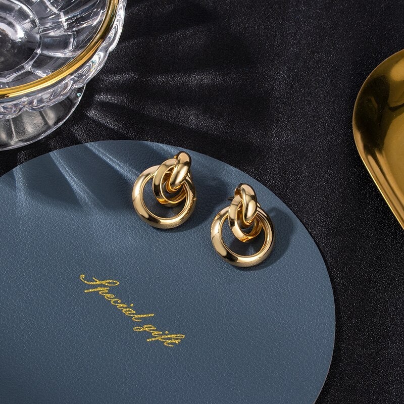 Luxury Gold-Plated Statement Earrings