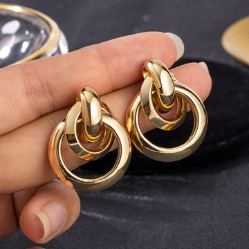 Luxury Gold-Plated Statement Earrings