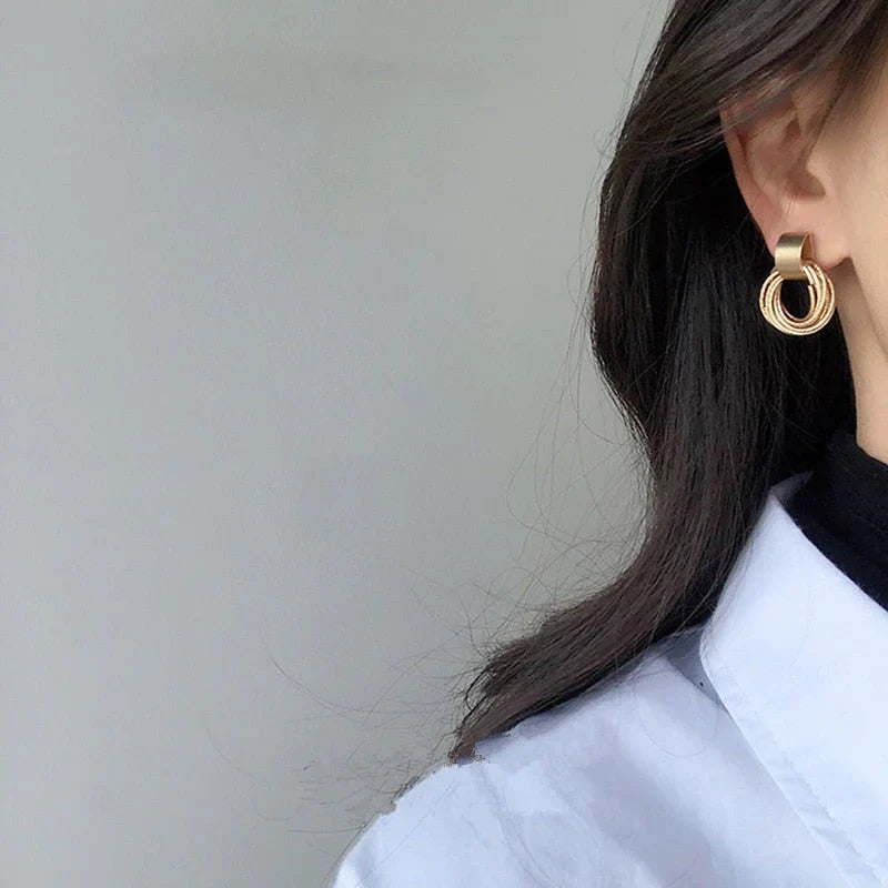 Luxury Gold Hoop Earrings with Sleek Finish