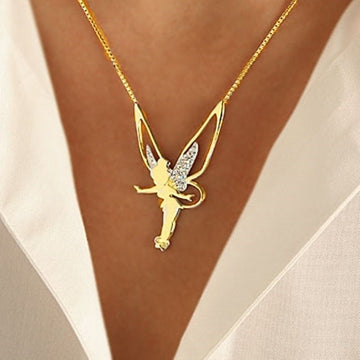 Sterling Silver and Gold Lucky Fairy Necklace
